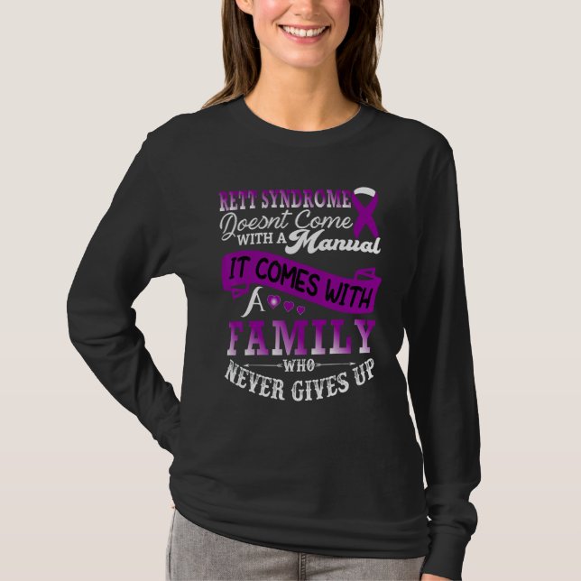 Rett Syndrome Awareness Month Family Octobre Purpl T-Shirt (Vorderseite)