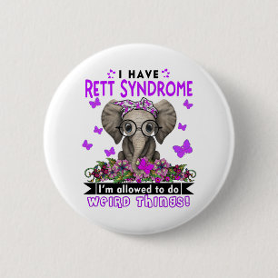 Rett Syndrome Awareness Month Ribbon Geschenke Button