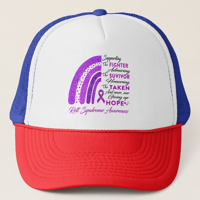 Rett Syndrome Warrior Supporting Fighter Truckerkappe (Vorderseite)