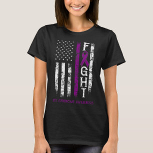 Rett Syndrome Warrior Us Flag Down Syndrom Awaren T-Shirt