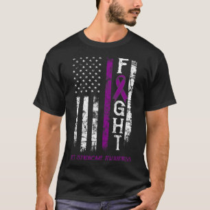 Rett Syndrome Warrior Us Flag Down Syndrom Awaren T-Shirt