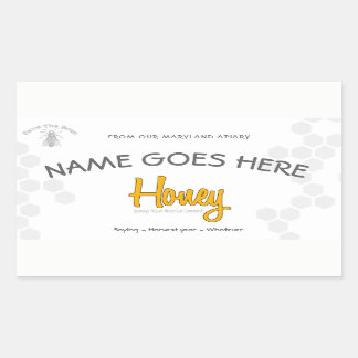 "Rett the bies" Honey Jar Custom Label Rechteckiger Aufkleber