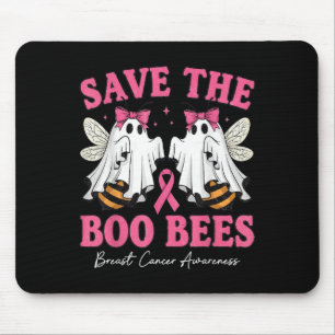Rett The Boo Ghost Bees Breast Cancer Awareness Wo Mousepad