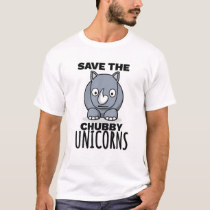 Rett The Chubby Unicorns, Funny Rhino Liebhaber T-Shirt