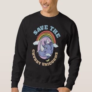 Rett The Chubby Unicorns Niedlich Rhinoceros 2 Sweatshirt