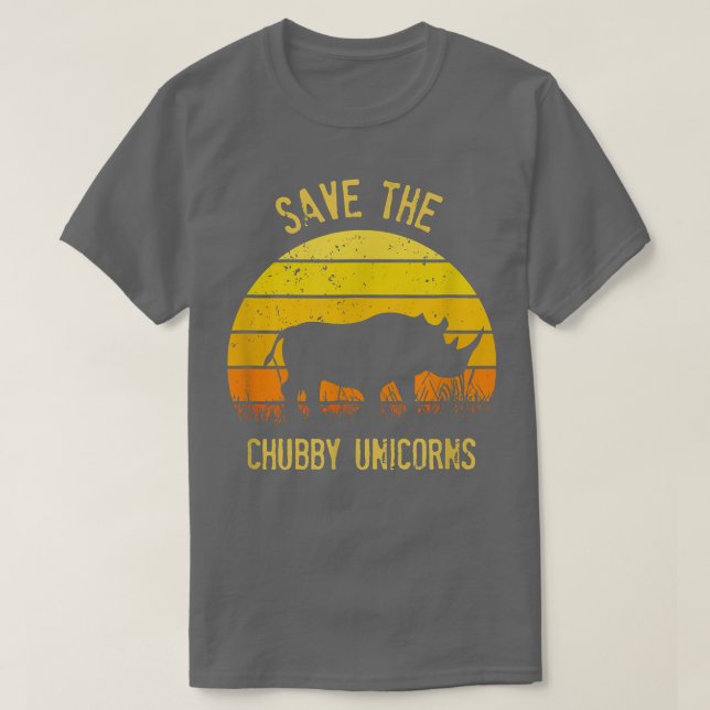 Rett The Chubby Unicorns Rhino Sunset T-Shirt (Design vorne)