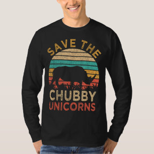 Rett The Chubby Unicorns Vintag Funny Rhino Anima T-Shirt