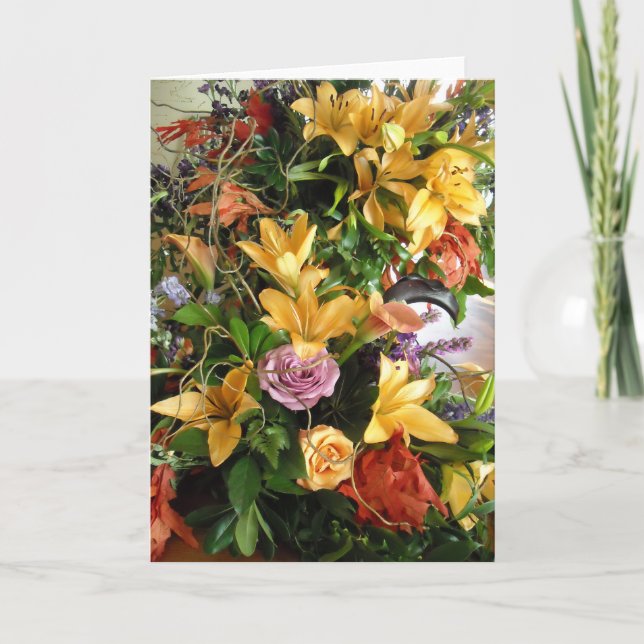 Rett-the-Date/Hochzeit im Herbst-Bouquet Ankündigung (Vorderseite)