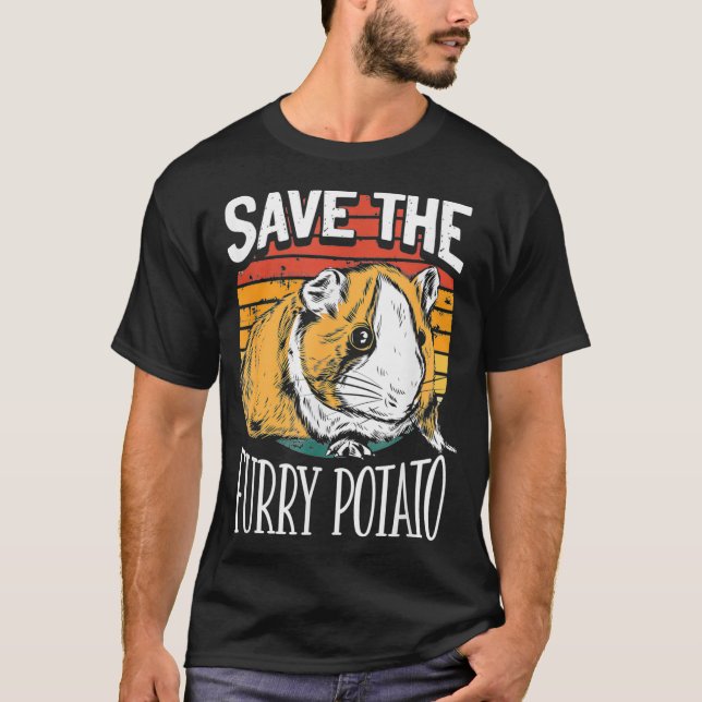 Rett the Furry Potato Funny Guinea Pig _2 T-Shirt (Vorderseite)
