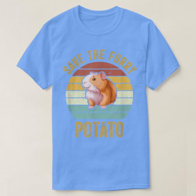 Rett The Furry Potato Funny Guinea Pig Eigentümer  T-Shirt (Design vorne)