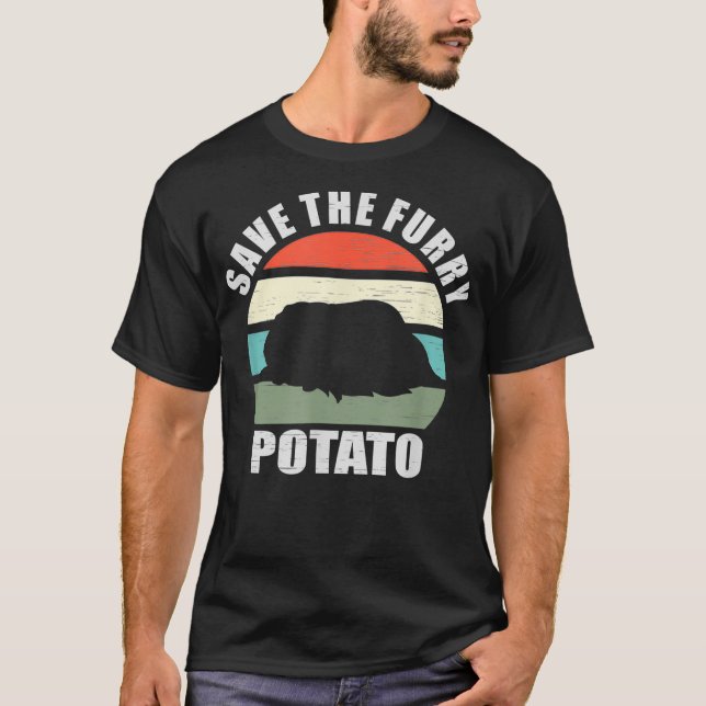 Rett the Furry Potato Funny Guinea Pig T-Shirt (Vorderseite)