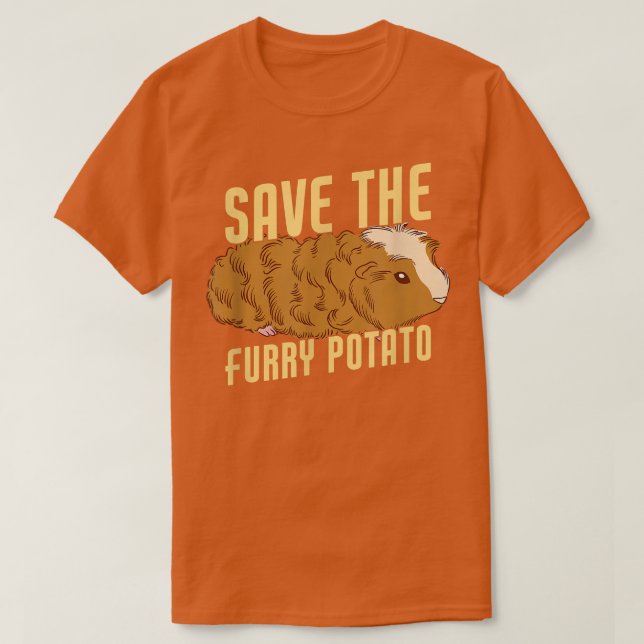 Rett The Furry Potato Funny Guinea Pig T - Shirt (Design vorne)
