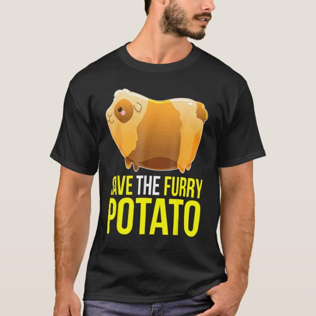Rett the Furry Potato Niedliche Guinea Pig Pet T-Shirt (Vorderseite)