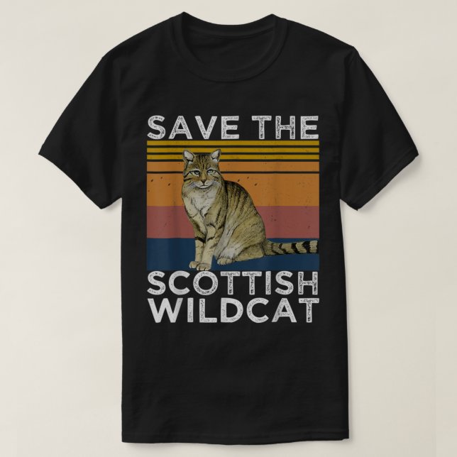 Rett The Scottish Wildcat , Scottish Wildcat Lover T-Shirt (Design vorne)
