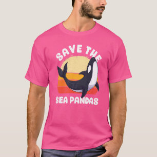 Rett The Sea Pandas Orca Whale Dolphin Ocean Anima T-Shirt