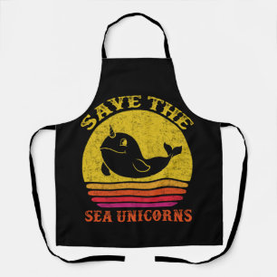 Rett the Sea Unicorns Retro Narwhal Schürze