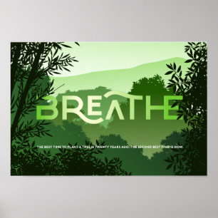 RETT TREES Poster Breathe Shades of Green