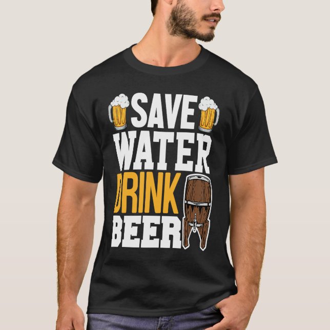 Rett Trinkbier trinken Kostümbier T-Shirt (Vorderseite)