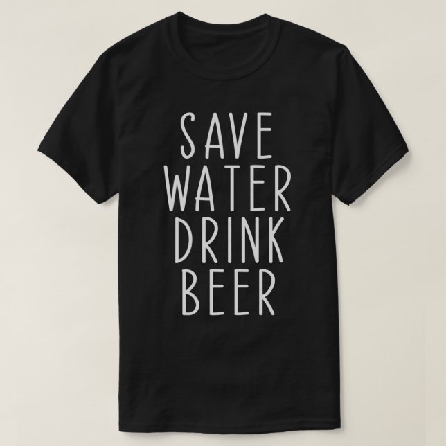 Rett Trinkwasser Bier Funny Drink Alkohol Premi T-Shirt (Design vorne)