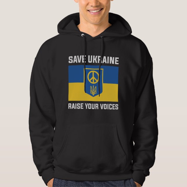 Rett Ukraine Ihre Stimme erheben Hoodie (Vorderseite)