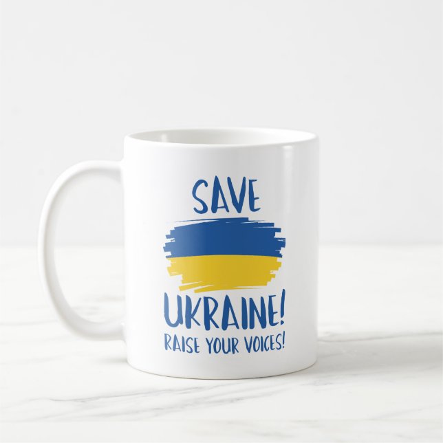 Rett Ukraine Ihre Stimme erheben Kaffeetasse (Links)