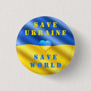 Rett Ukraine - Rett World - Peace Freedom Support Button