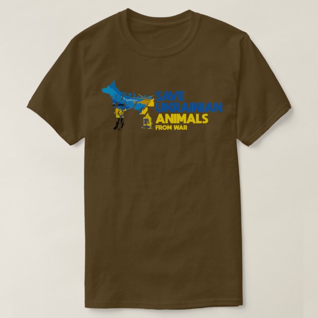 Rett ukrainischer Tiere aus dem Krieg T-Shirt (Design vorne)