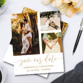 Rett unser Date Budget Foto Gold Script Einladung