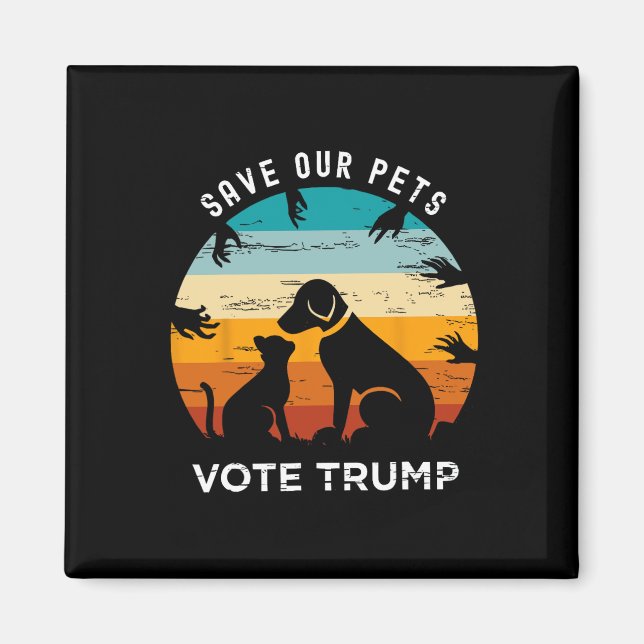 Rett unser Haustier Abstimmung Trump 2024 Funny Ca Magnet (Vorne)