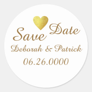 rett unser Liebe Datum . Hochzeit . Runder Aufkleber