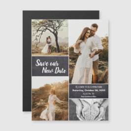 Rett unser neues Date Wedding Foto Ändern Sie das Magneteinladung
