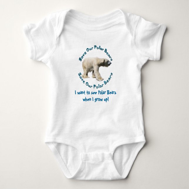 Rett Unser Polar Bears Baby will Polar Bears zu se Baby Strampler (Vorderseite)