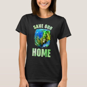 Rett unser Zuhause Lion Wildlife Animal Earth Day T-Shirt