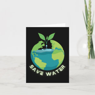 Rett unsere Gewässer - Earth Day Clean Water Conse Karte