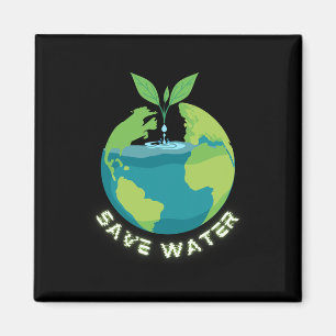 Rett unsere Gewässer - Earth Day Clean Water Conse Magnet