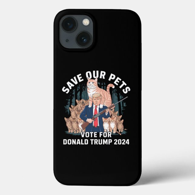 Rett unsere Haustiere 2024 Präsident Trump Politis Case-Mate iPhone Hülle (Rückseite)