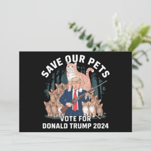 Rett unsere Haustiere 2024 Präsident Trump Politis Einladung
