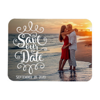 Rett unsere Hochzeit | Handgeschriebenes Verzierte Magnet