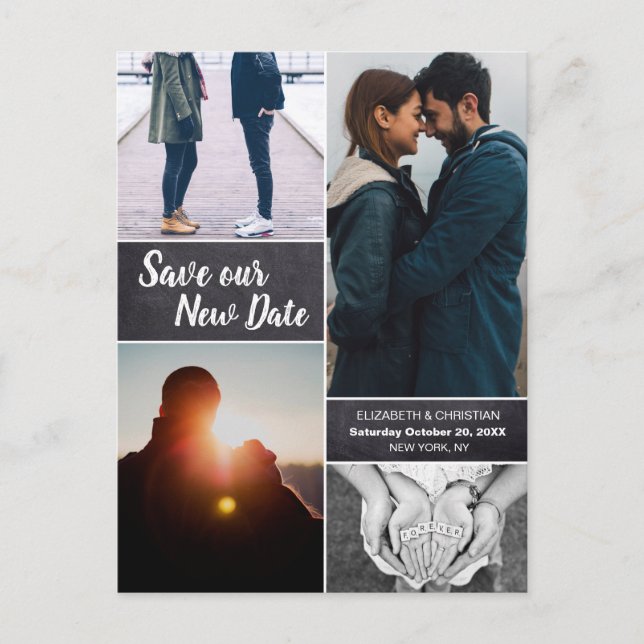 Rett unsere neuen Date Wedding Postkarten mit mode (Vorderseite)