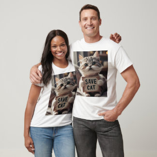 Rett unsere Niedlichen Katzen: Ein grafischer Desi T-Shirt