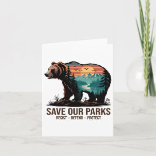 Rett unsere Parks Umwelt Wandern Natur Lover T Karte