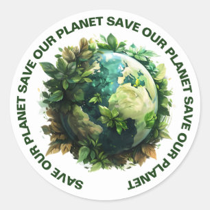 Rett unsere Planet-Aufkleber Runder Aufkleber