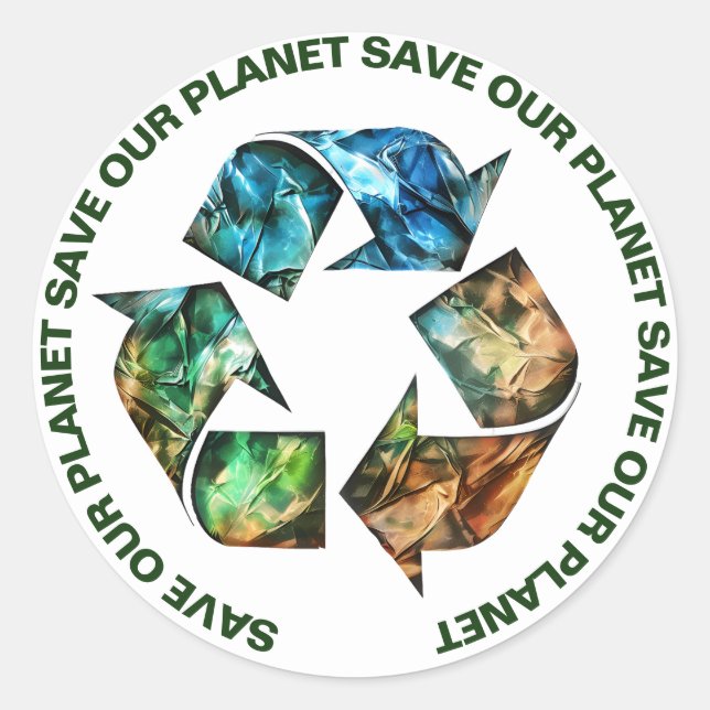 Rett unsere Planet-Aufkleber Runder Aufkleber (Vorderseite)