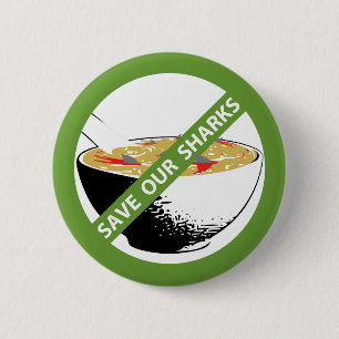 RETT UNSERE SHARKS Verbot Haifischflossensuppe Button