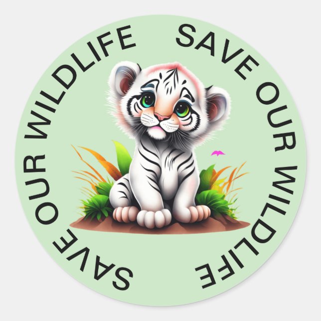 Rett unsere Wildlife Snow Leopard Aufkleber (Vorderseite)