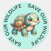 Rett unsere Wildlife Turtle Stickers