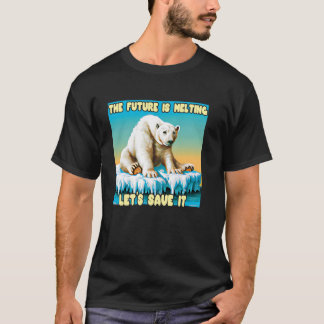 Rett unseren arktischen Sackbär auf dem Schmelzen T-Shirt