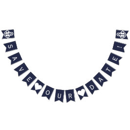 Rett unseren Date Nautical Bunting Foto Prop Wimpelkette