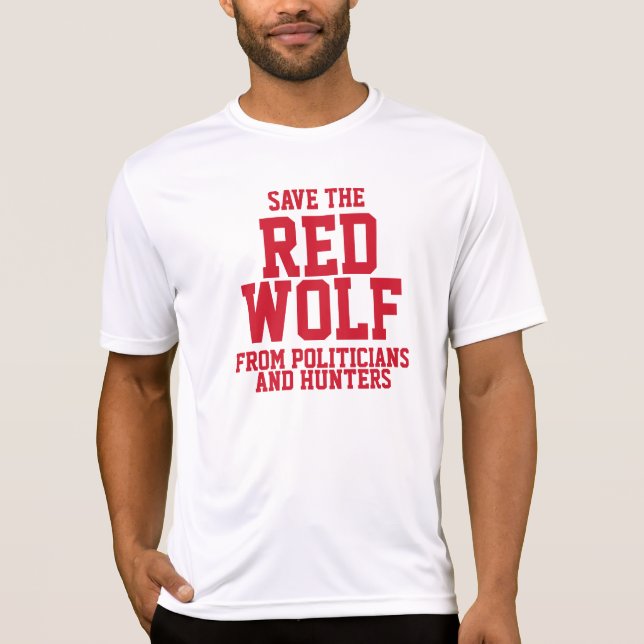 Rett unseren gefährdeten Rotwolf T-Shirt (Vorderseite)