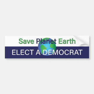 Rett unseren grünen Planeten Erde; Wahl eines Demo Autoaufkleber